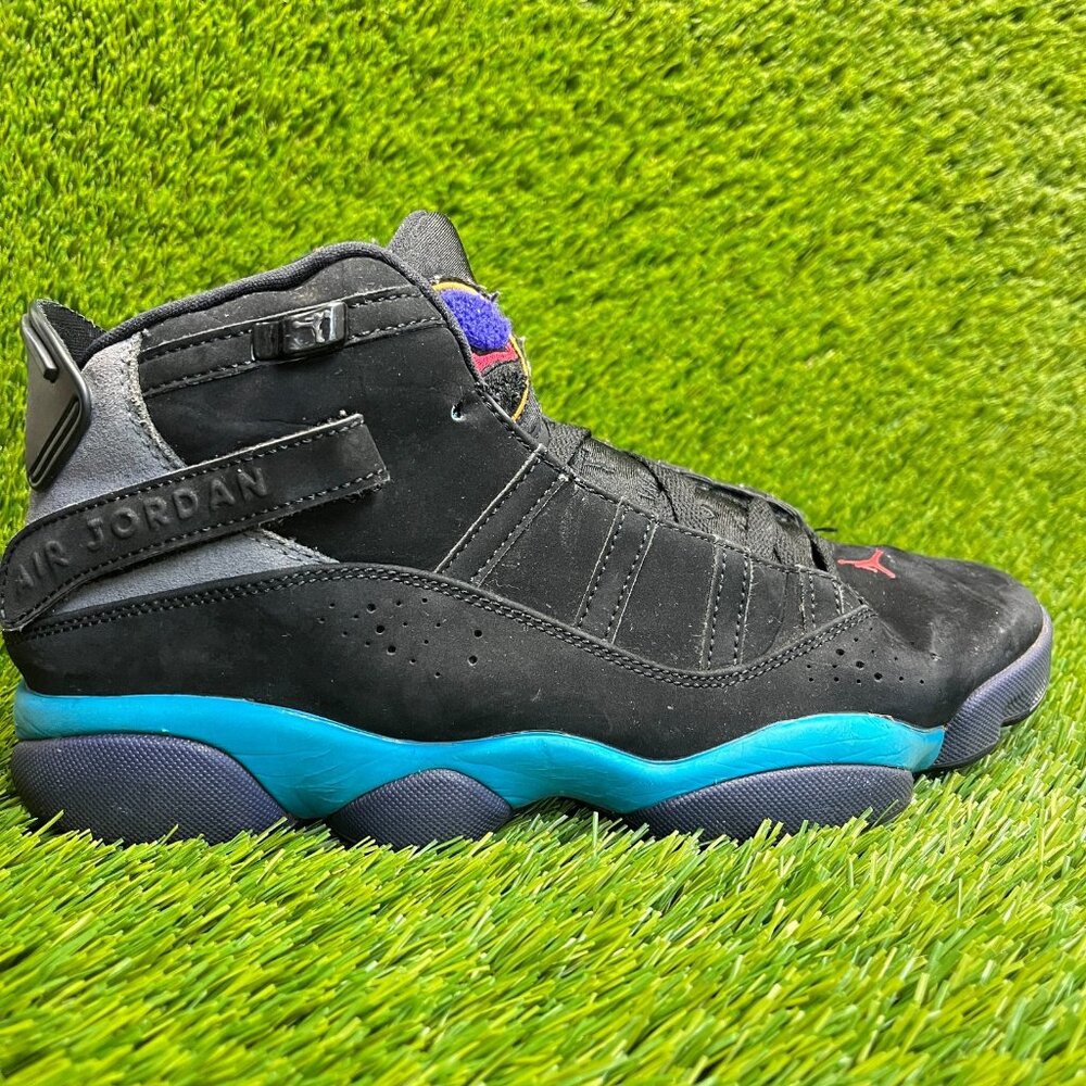 Nike Air Jordan 6 Rings Mens Size 8 Black Athletic Basketball Shoes Sneakers